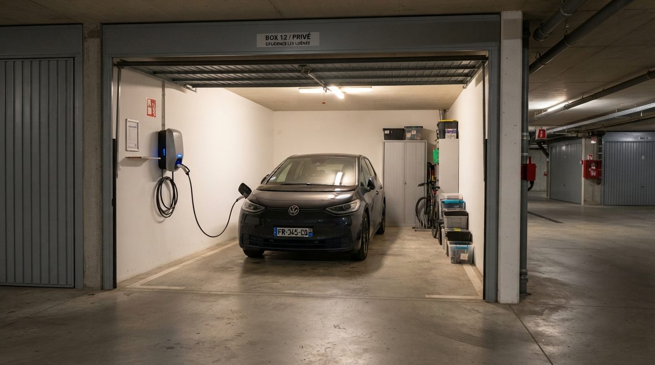 Photo 1 — Box avec borne de recharge, Montparnasse